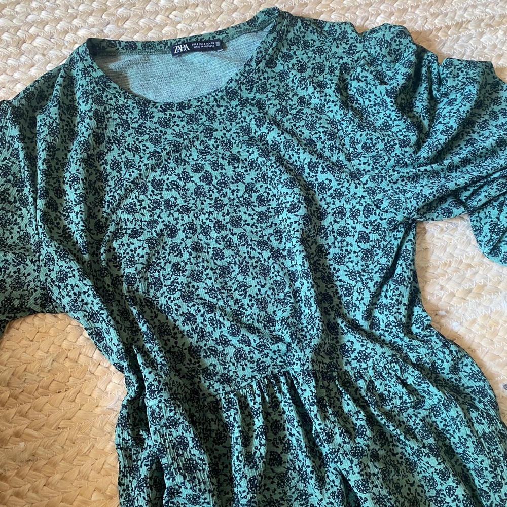 Zara Fall Floral Midi Dress